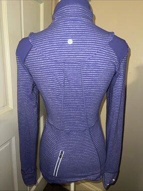 lululemon athletica Purple Striped Long Sleeve Tank Jacket